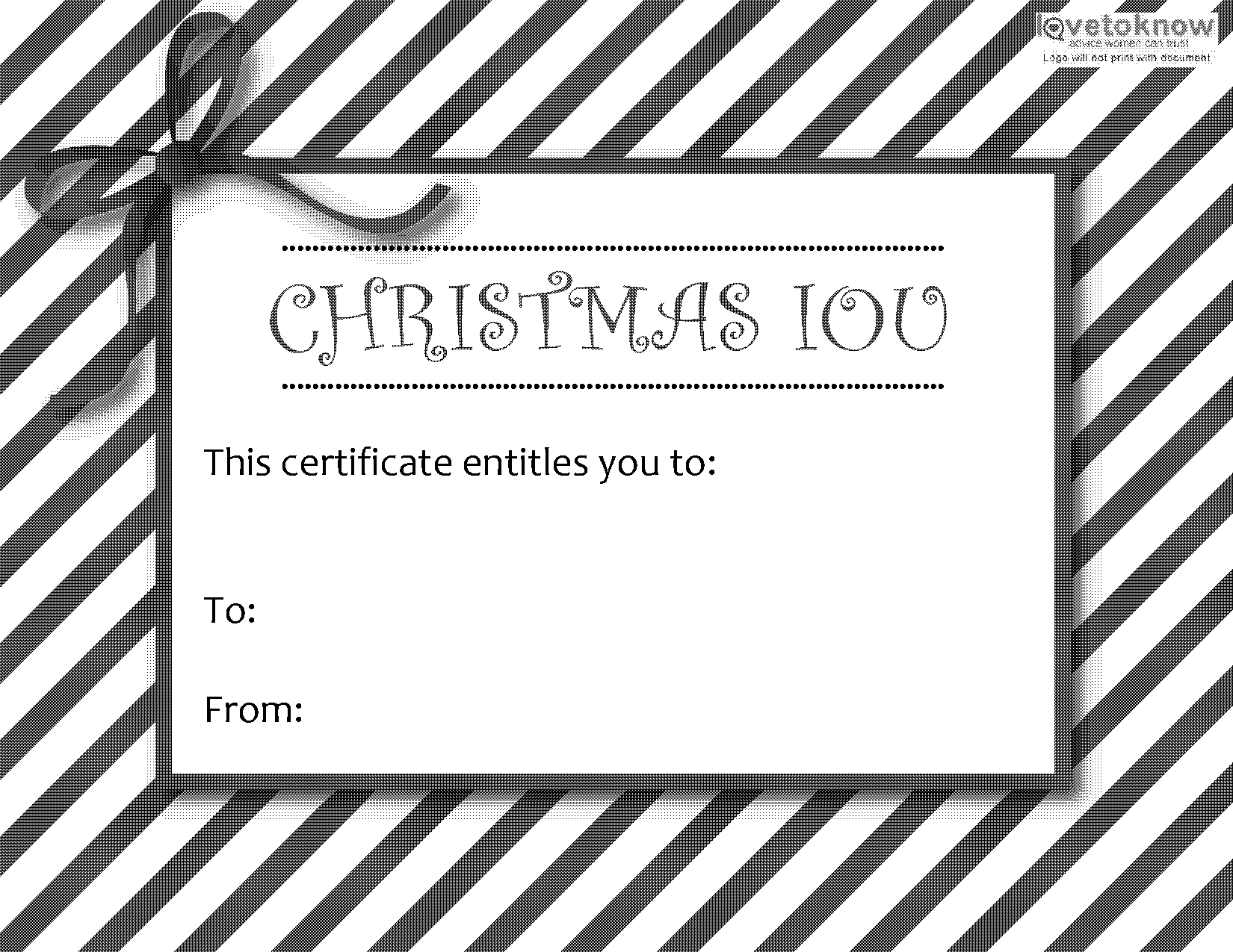 blank christmas certificate templates